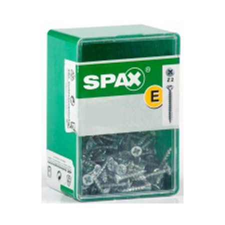 Caja 160  tornillos 3,5x25 din 82 abc spax-s c/pl. zinc.