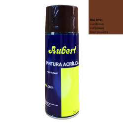 Spray pintura 400 ml. acrylic ral 8011 marron castaño