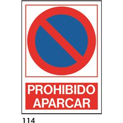 Señal 210x297 pvc 215 222 prohibido aparcar - 114